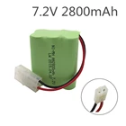 Перезаряжаемый аккумулятор 7,2 в, 2800 мАч, аккумулятор 7,2 в, никель-металлогидридный аккумулятор 6 * AA для дистанционного управления, электрические игрушки, автомобили, лодки, освещение