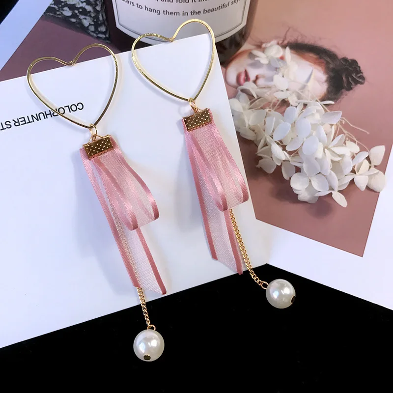 Женские серьги с перьями в форме сердца искусственным жемчугом|feather drop earrings|feather