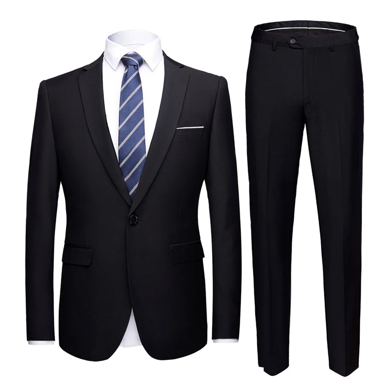 

2 Piece Suit (Jacket+Pants) Black Men Wedding Suit Male Blazers Slim Fit Suits for Men Costume Business Formal Party Dress Suit