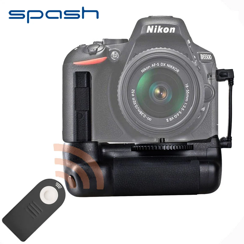 Spash Вертикальная Батарейная ручка держатель для Nikon D5500 D5600 батарея камеры DSLR держатель рукоятки с ИК функцией дистанционного управления