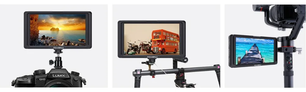FEELWORLD 5 дюймов ips DSLR камера полевой монитор 4 K HDMI 1920x1080 DC Выход ЖК-монитор для sony Nikon с сумкой Горячий башмак крепление F5
