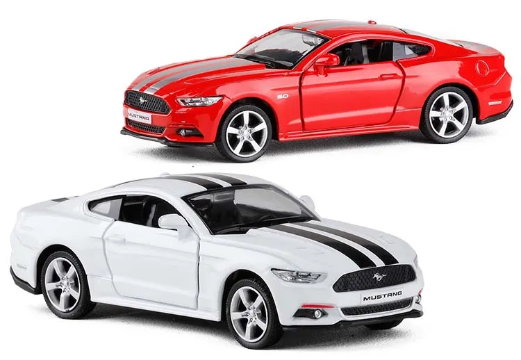 Высокая имитация 1/36 Mustang GT сплав модели автомобилей две двери тянуть назад спортивная модель автомобиля игрушка подарок для детской коллекции