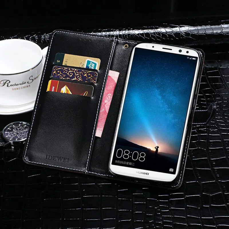 IDEWEI для huawei Nova 2i чехол Роскошный кожаный флип Mate 10 Lite защитный телефона Крокодил