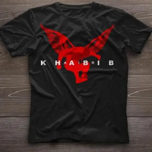 Khabib Nurmagomedov Shirt Air T Black Cotton Men Cartoon t shirt men Unisex New Fashion tshirt free shipping | Мужская одежда