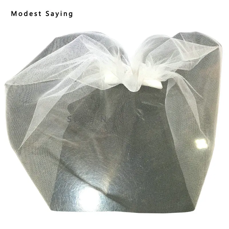 Винтажная однотонная фатиновая Фата для птиц цвета слоновой кости свадебная