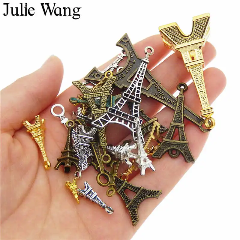Серьги-подвески julissa Wang 10 шт. в случайном стиле с изображением Эйфелевой башни из