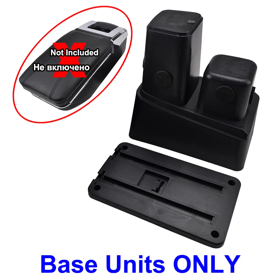 Base Units ONLY Автомобильный ящик для хранения центр консоли кожаный двойной Слои держатель стаканов для Honda Jazz Fit 2009-2013 2010 2011 2012 - Название цвета: Base Units ONLY
