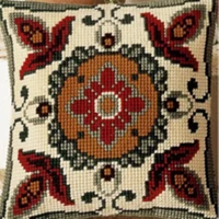 Цветы стиль 4 вышивки крестом подушка коврик DIY ремесло Подушка с гобеленом 42 см на 42 см рукоделие вязание крючком подушка вышивка - Цвет: Тёмно-синий