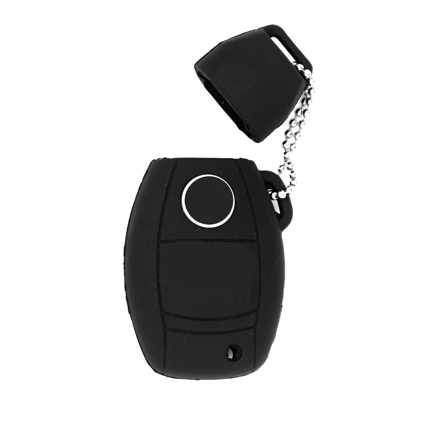 WFMJ Black Silicone Remote Smart 3 Buttons Key Holder Chain Cover Fob For Mercedes-Benz A B C E S G R CLA SLK CL ML CLK Class | Автомобили