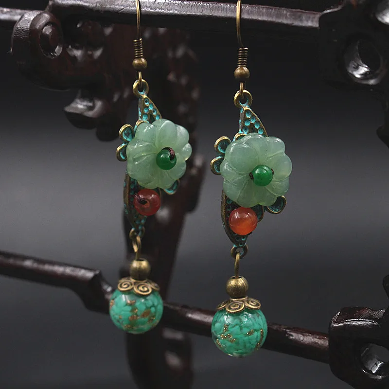 Yanting глазированное стекло цветочные серьги подвески Женщины Девушки Brincos в