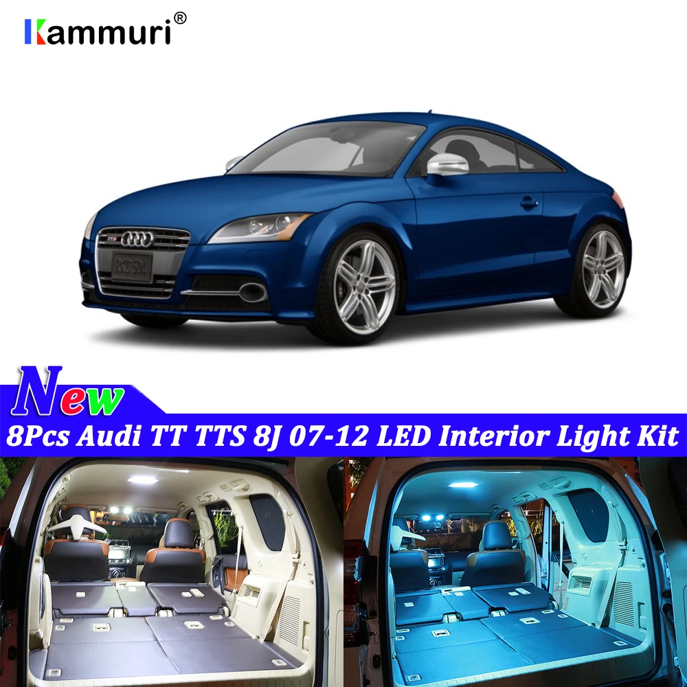 8 шт. белые светодиодные с CANBUS салона комплект ламп для Audi TT TTS 8J 2007 2008 2009 2010 2011 2012 светодиодный внутренний свет комплект
