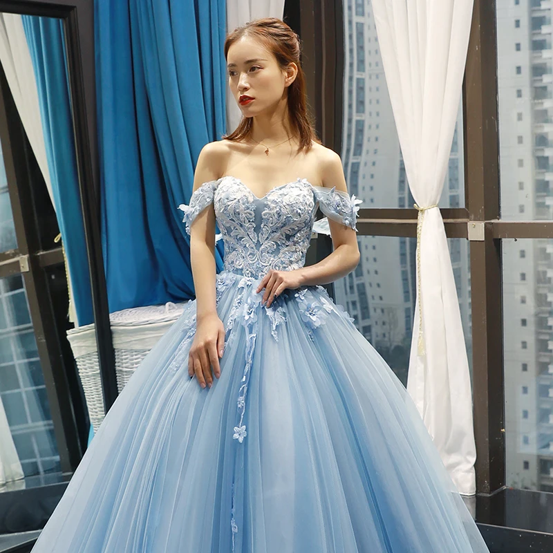 J66706 jancember wedding party dress off shoulder sweetheart appliques lace ball gown floor length vestido de festa madrinha