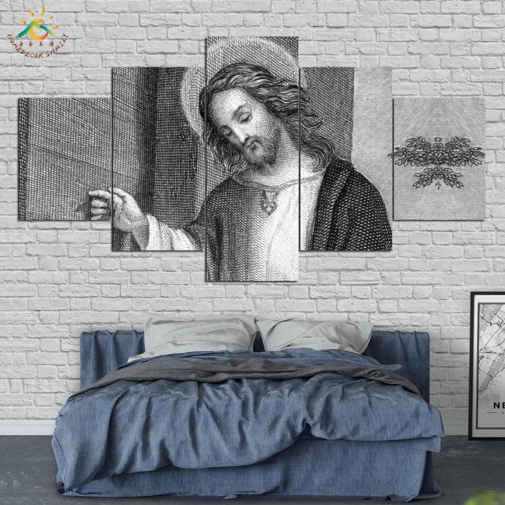 Иисус Христос Wall Art HD Художественная печать на холсте Картина модульная картина и