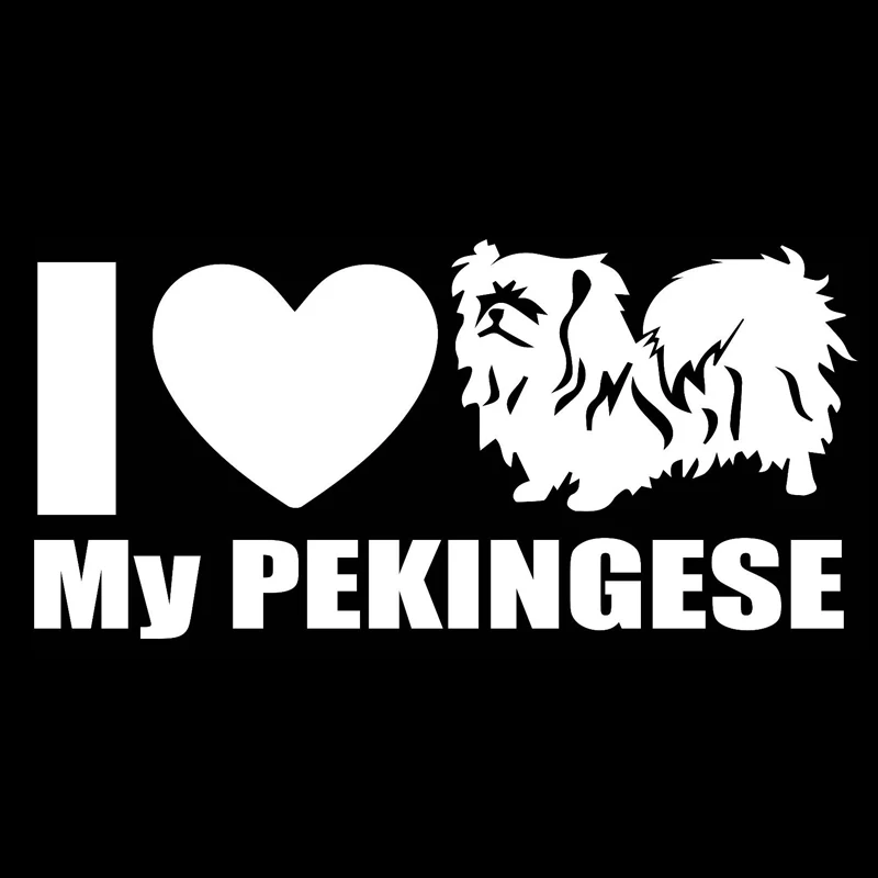 14.5*7 cm Jɺime Mon Pekinois De Voiture Animaux Autocollants Vinyle Stickers Moto Car Styling Accessoires | Автомобили и