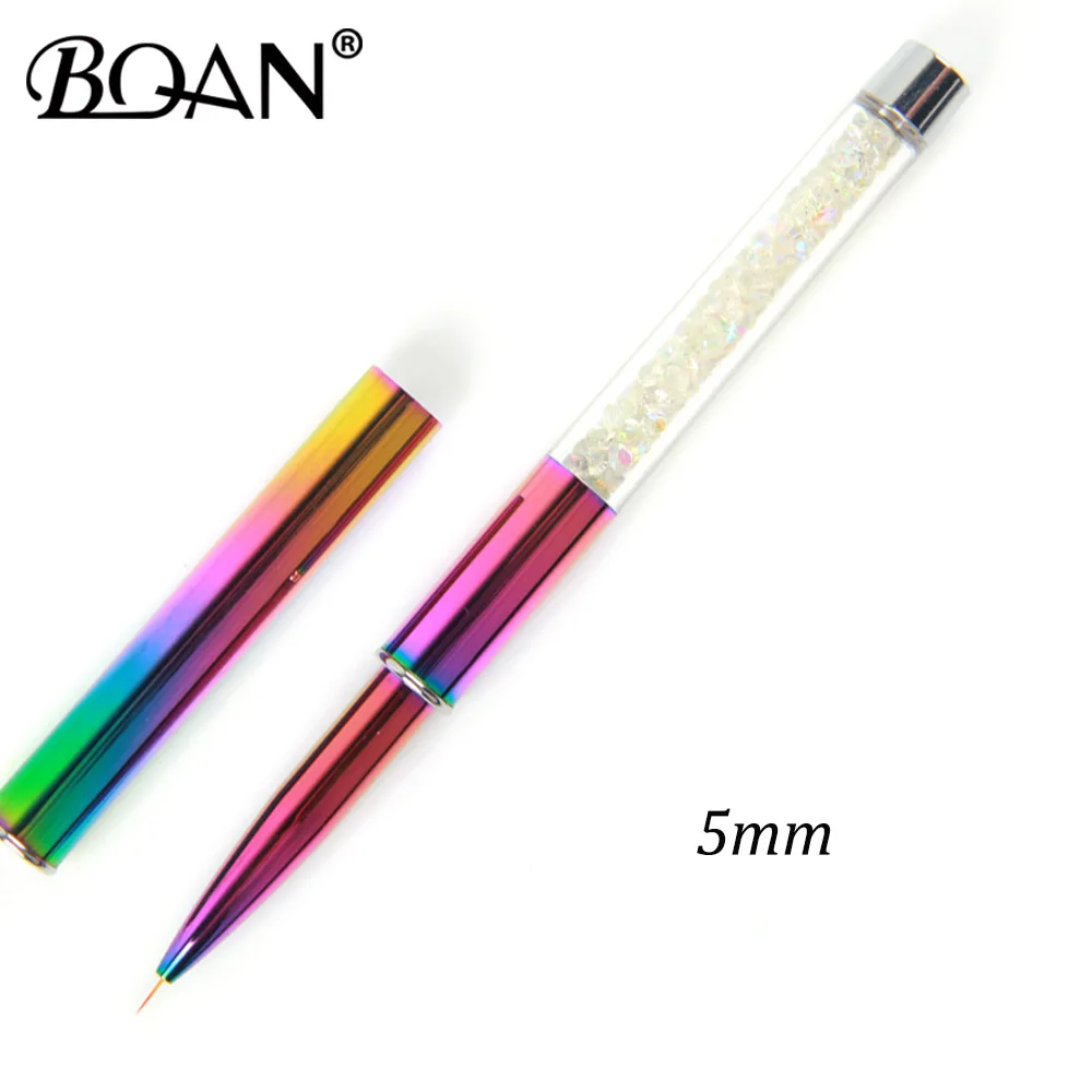 5mm BQAN 1 шт., 5 мм/7 мм/9 мм, цветная ручка, кисть для рисования, кисть для рисования, Гель-лак, хрустальные маникюрные инструменты для ногтей - Цвет: 5mm
