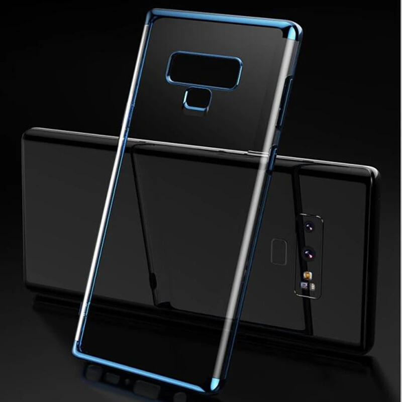 500 шт. гальванический позолоченный Тонкий прозрачный мягкий чехол из ТПУ для Samsung