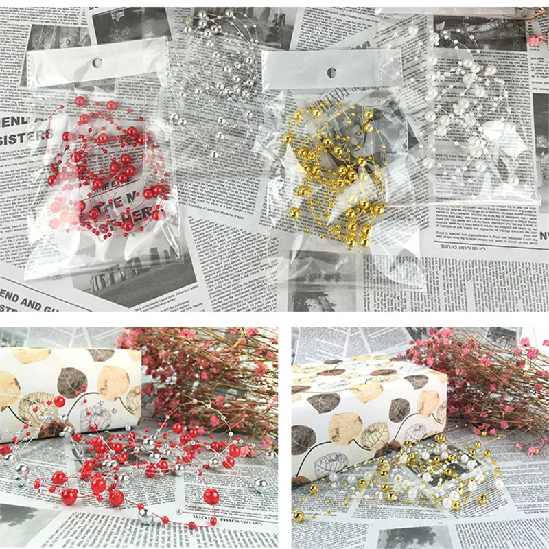 2 м/шт DIY Сердце Звезда круглые бусины Висячие Happy Xmas Рождественская вечеринка Декор дерево украшения