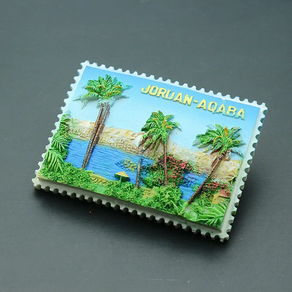 Jordan AQABA туристические поездки Сувенир 3D каучуковый холодильник магнит ремесло по
