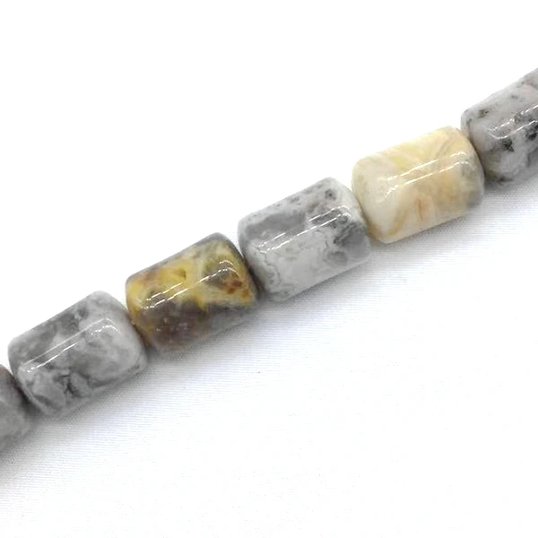crazylace agate Новые каменные трубчатые бусины цилиндрическая круглая колонна гладкая бусина Размер 10 мм 10x14 мм 15 дюймов DIY ювелирных изделий - Цвет: crazylace agate