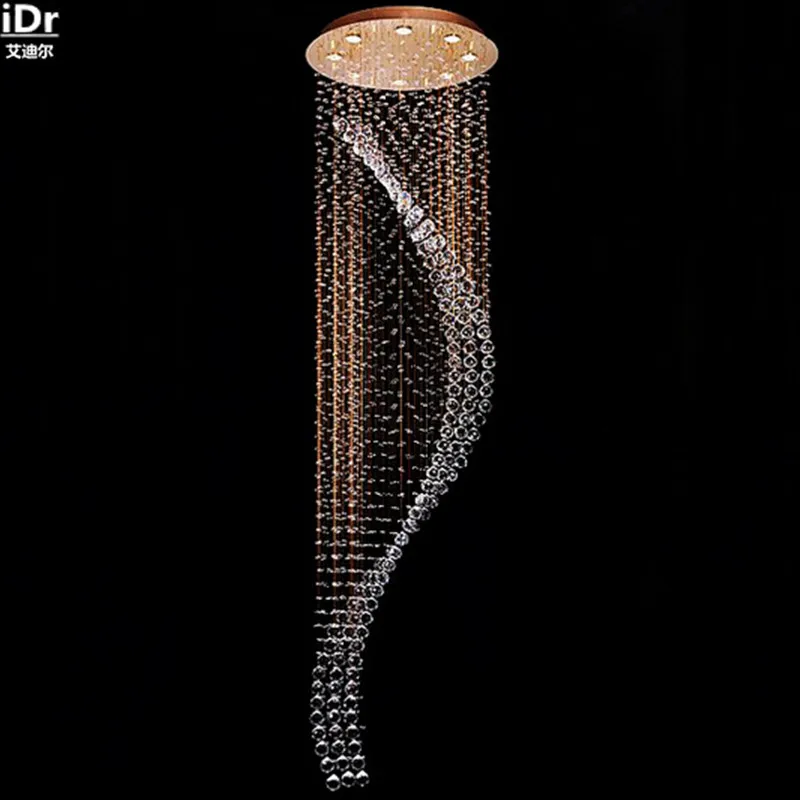 Круглый светодиодный светильник с кристаллами креативный минималистичный для