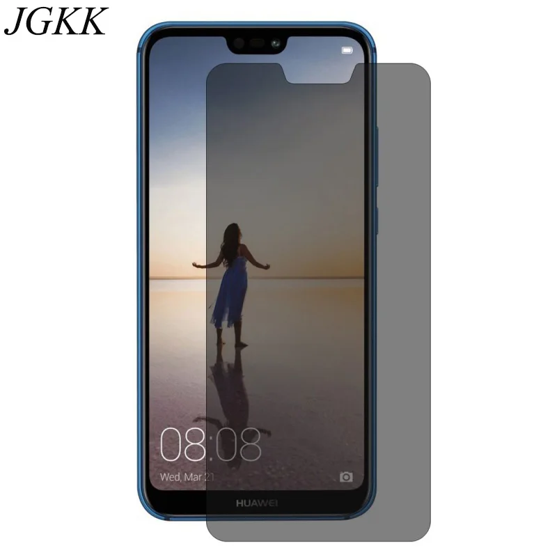 JGKK 2.5D анти шпион черный экран протектор для huawei Nova 3E 3i конфиденциальности закаленное стекло для Nova 3i Защитная пленка для Nova 3