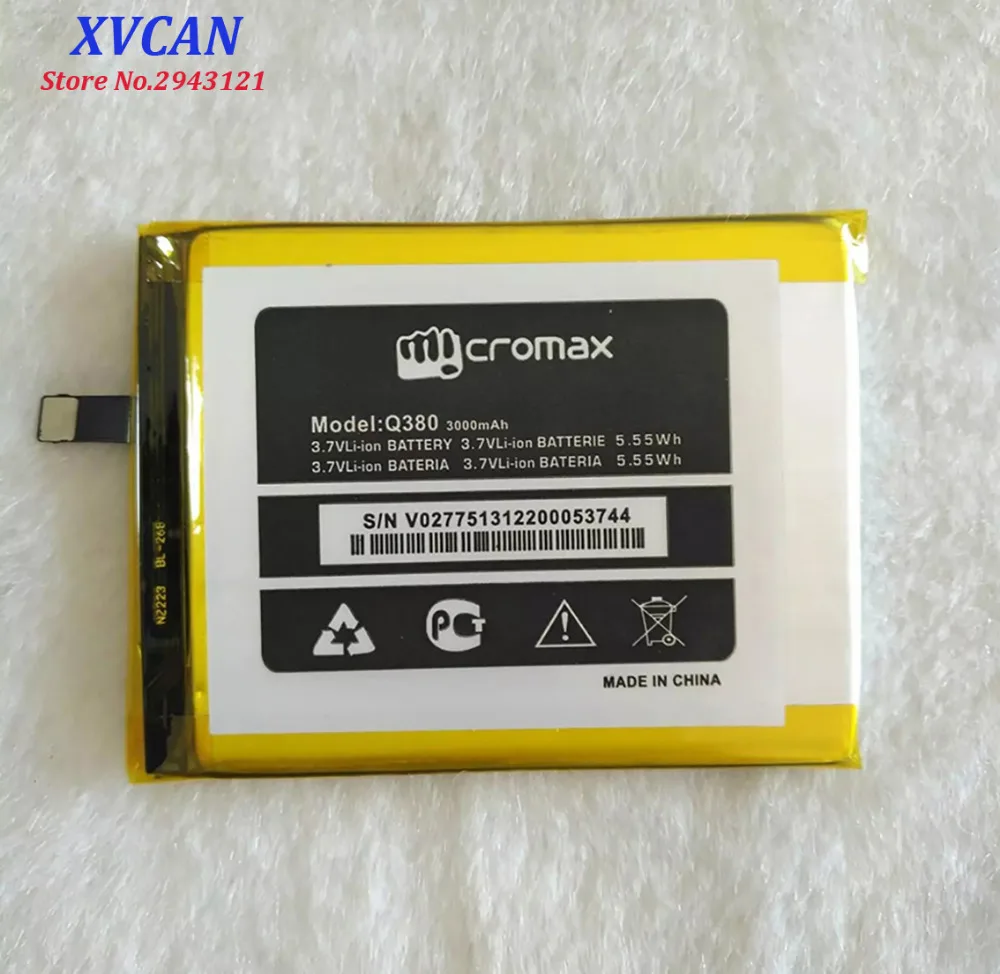 Новый аккумулятор для Micromax Q380 A107 настоящий 3000 мАч высокое качество оригинальный