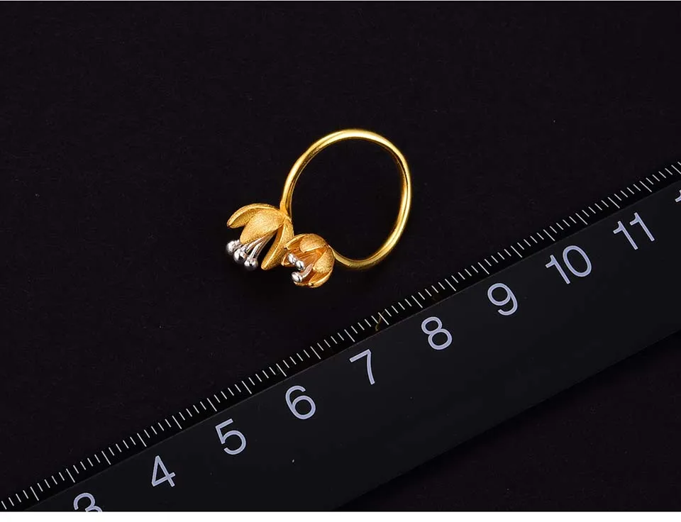 Lotus Fun Настоящее серебро 925 проба Натуральный ручной работы дизайнерские ювелирные изделия Регулируемые свежие цветущие цветочные кольца для женщин
