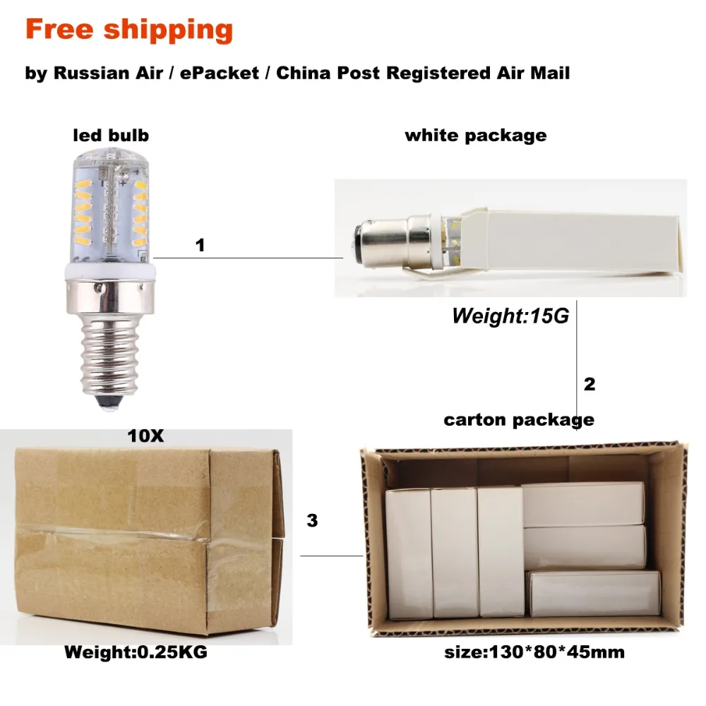 Joneaz 4x ampoule led e12 кукурузная лампа Ac Dc 12v 5w лампочка с силиконовым корпусом 3014 57