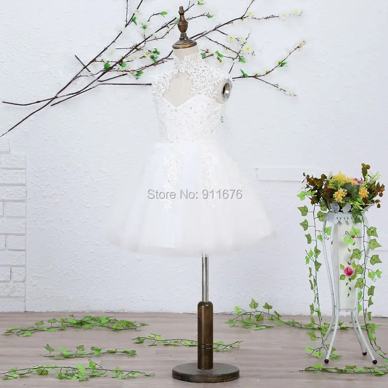 Девушки Без Рукавов Pageant Платья 2017 A-Line Платье Белые Аппликации Из Бисера See Through