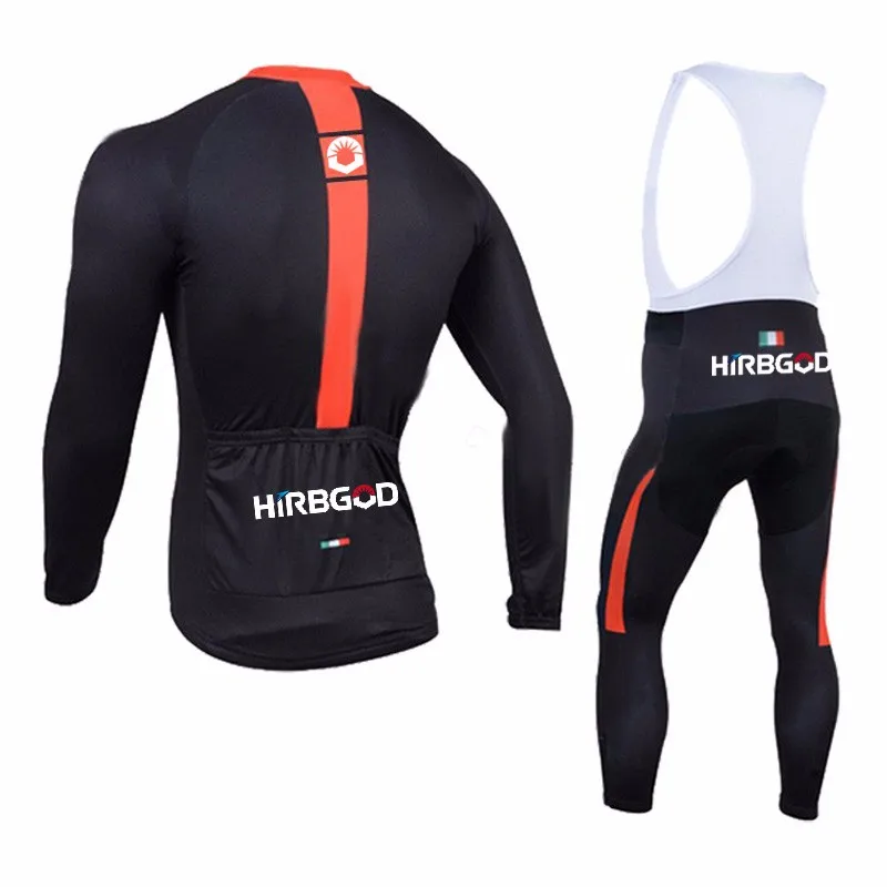 Hirbgod XS-5XL Мужской зимний тепловой Велосипеды Джерси костюмы мужские Длинные рукава флисовая одежда Велосипеды комплекты Майки+ нагрудники комплекты, nm234