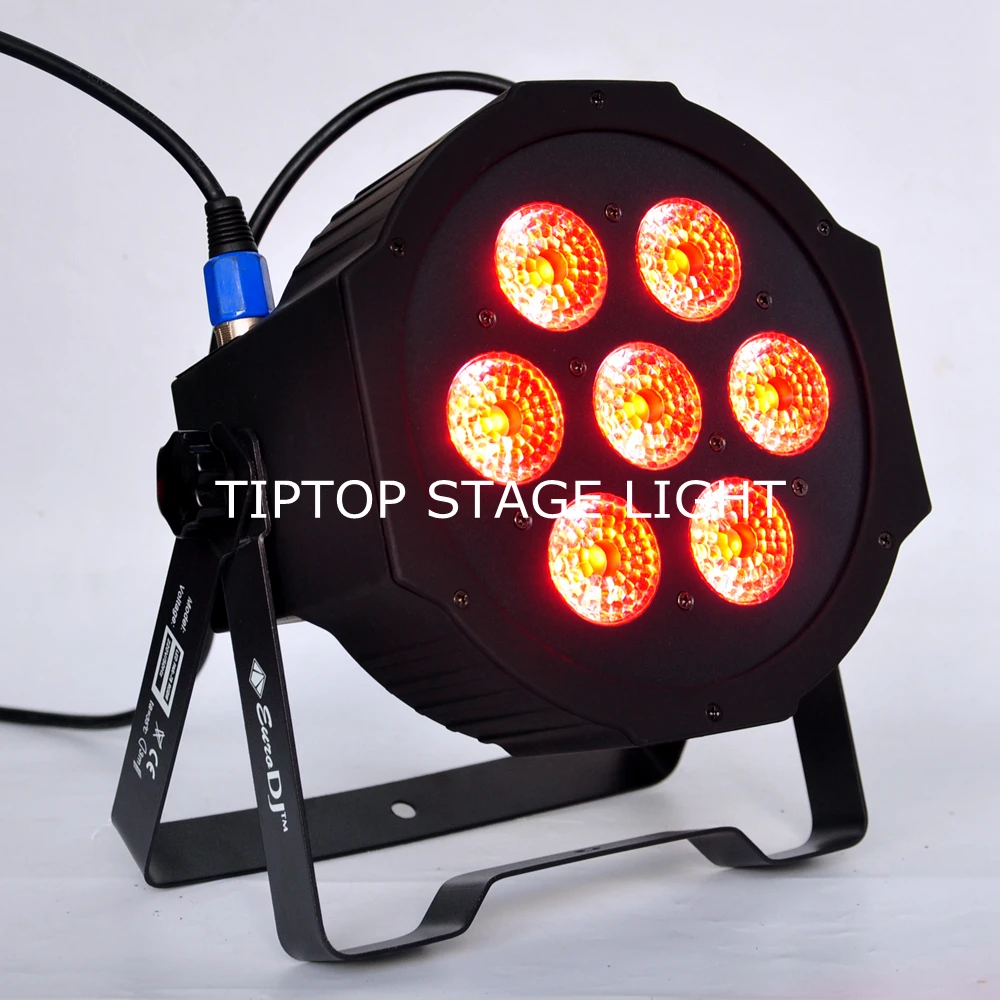 TIPTOP 7x12 Вт RGBW тонкий Led Par свет супер большой объектив высокой яркости питания в