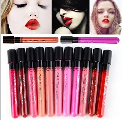 Популярные женские блеск для губ водостойкий красота макияж помада бархатные