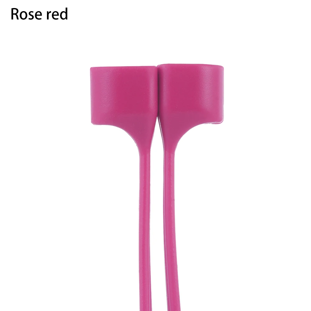 rose red Модные наушники анти-потеря ремень Магнитная Петля Веревка кабель Airpods магнит ремень аксессуары для Apple AirPods - Цвет: rose red