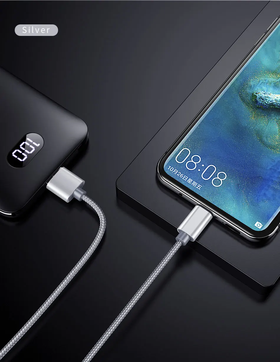 Кабель USB C для xiaomi redmi note 7, провод USB-C, быстрая зарядка, кабель type C для samsung S9, S8, OnePlus, xiaomi 8, 6, type-C, шнур для телефона