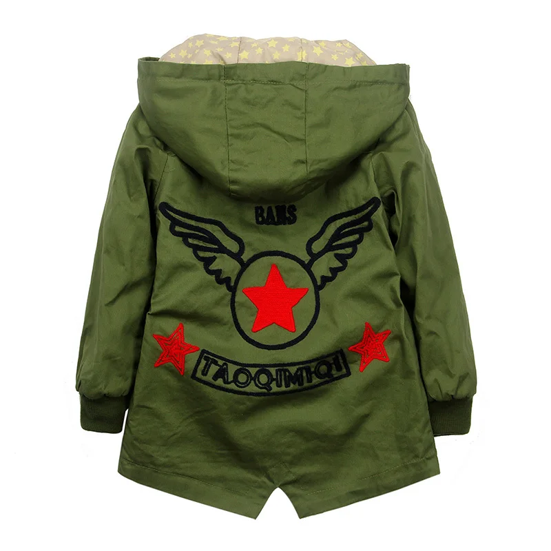 Плащ для маленьких мальчиков куртка на молнии с капюшоном и длинными рукавами