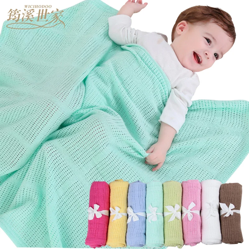 

Baby Cotton Summer Blankets Candy Color Infants Travel Blankets Newborn Baby Bedding Swaddle Toddler Photography Prop 70*90cm