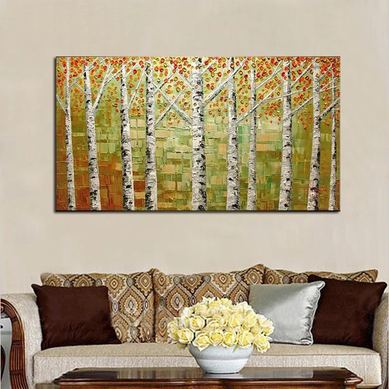 

Handcraft Art large Oil painting On Canvas Modern Abstract Landscape Oil Painting Wall Decor For Living Room