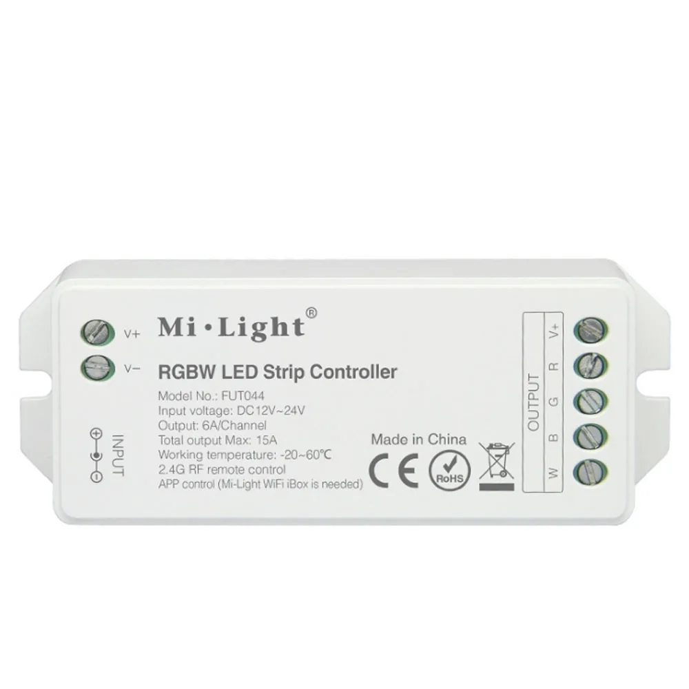 Milight фу044 RGBW Светодиодная лента контроллер 15A 6A/канал DC12 ~ 24 В 2 4 ГГц Беспроводной