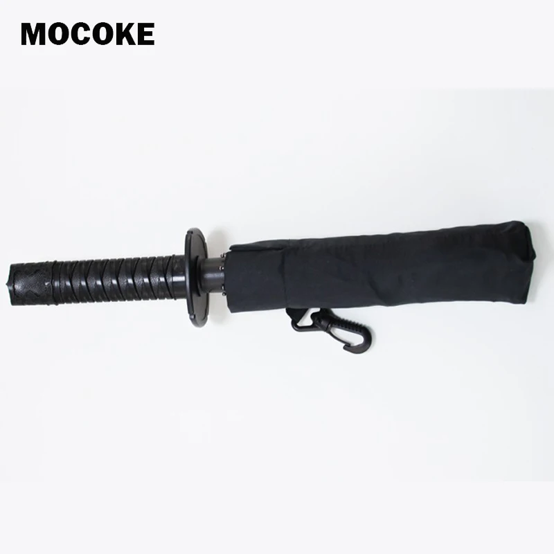 Складной зонт самурайский ниндзя катана 3 креативный полуоткрытый Зонт с мечом