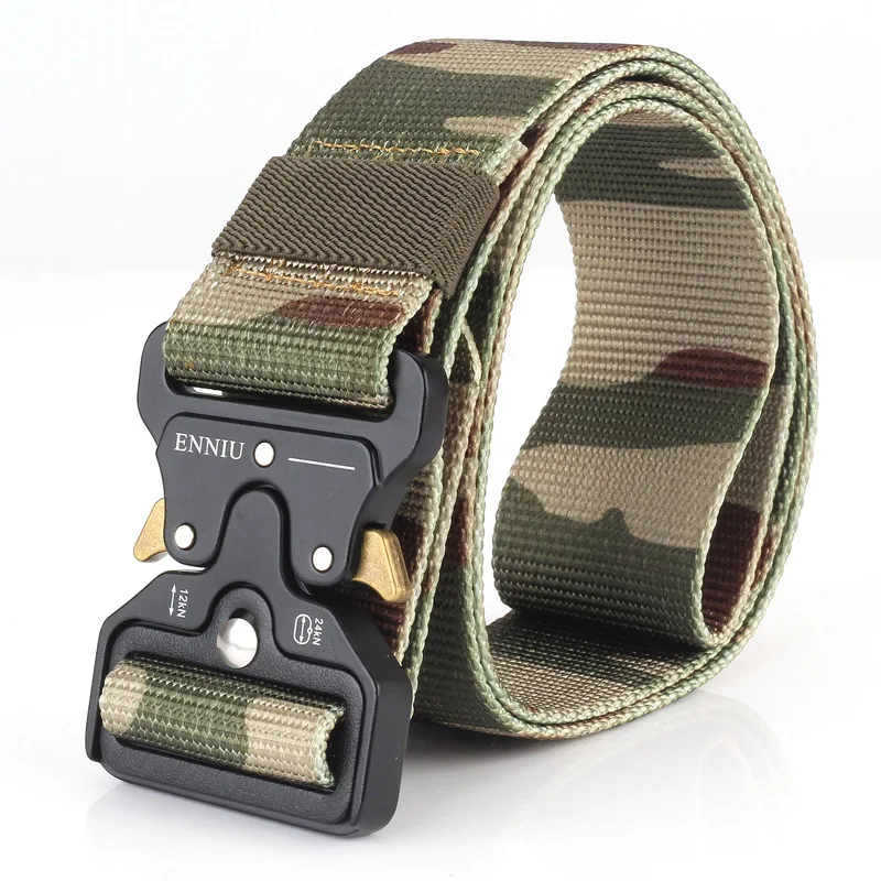 

125*4.5cm Outdoor Training Climbing Hunting Quick Dry Quick Unlock Buckle Safety Tactical Belt Men's Nylon Trouser Waistband