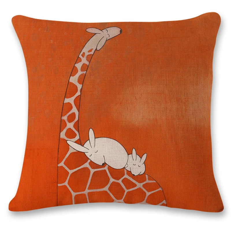 2019 детский стул с рисунком пингвина кролика жирафа поясничная подушка для