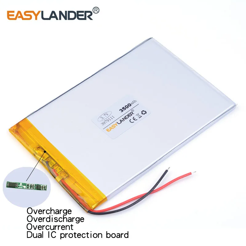 

3.7V 3500mAh 3979111 Lithium Polymer Rechargeable Battery LiPo cells For Mp3 Power bank PSP phone PAD protable tablet PC