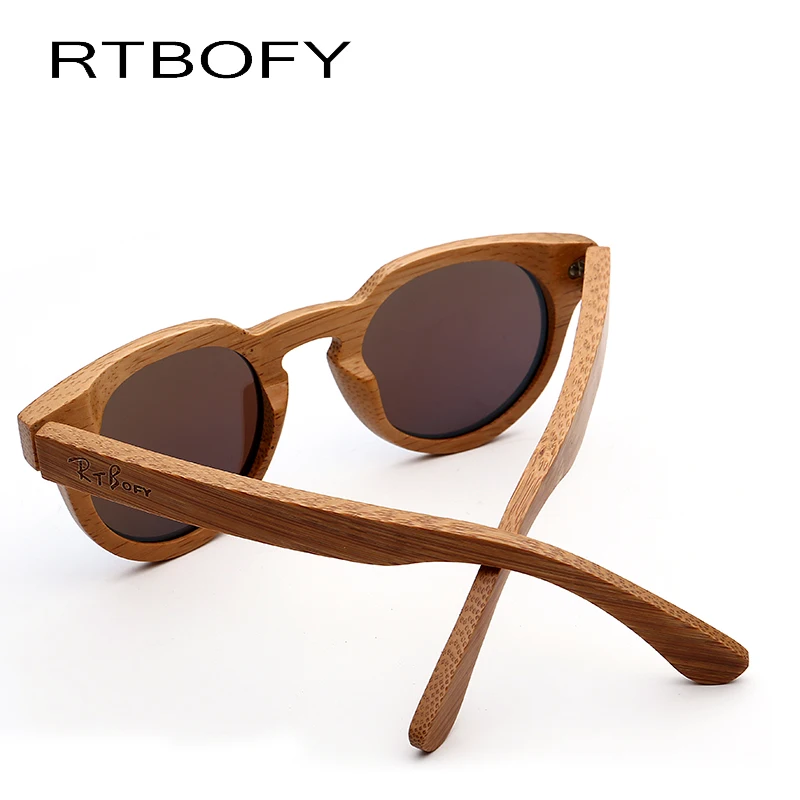 RTBOFY Древесины Солнцезащитные Очки Женщин 2017 Bamboo Марка Назн очки солнцезащитные