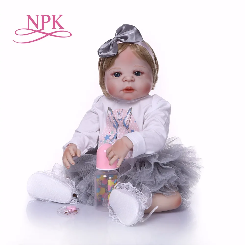 Кукла реборн NPK Современная полностью виниловая младенец Реалистичная подарок