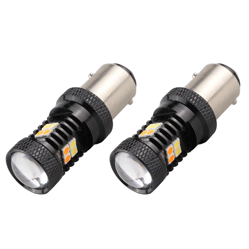 R8 2 шт. 3030 16SMD автомобильный 1157 P21/5 Вт 7443 3157 3357 Янтарный указатель поворота/белый