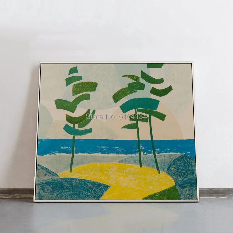 Абстрактный цвет красочный блок Холст Картина чисто Ручная Современная