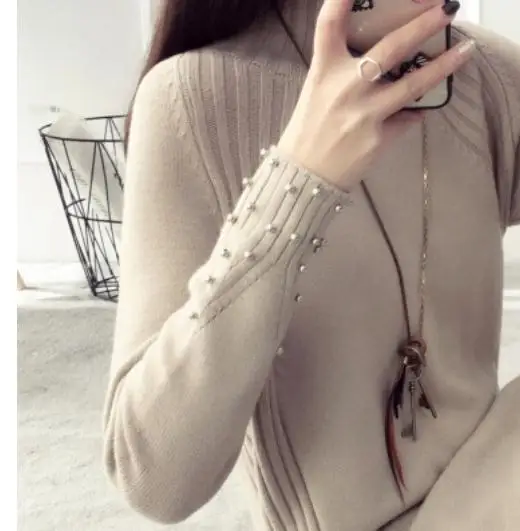 

2019 woman with New style fashion Long sleeve Set head Sweater
