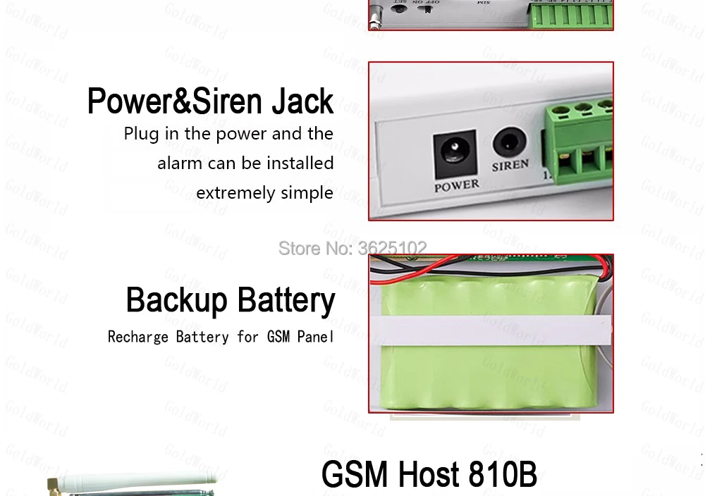 GoldWorld русская английская Голосовая Проводная GSM сигнализация двойная антенна GSM домашняя сигнализация Безопасность приложение управление защита автоматический набор DIY