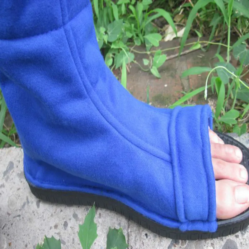 

Japanese Anime Naruto cosplay accessories Naruto unisex high quality cosplay shoe black blue cosplay Ninja boots for performance