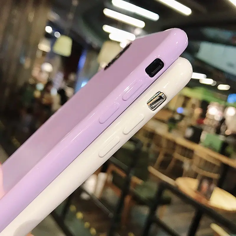 Чехол ярких цветов для iPhone 7 8 6 6S Plus X XR XS Max мягкие силиконовые чехлы Samsung S10 lite S8 S9 S7